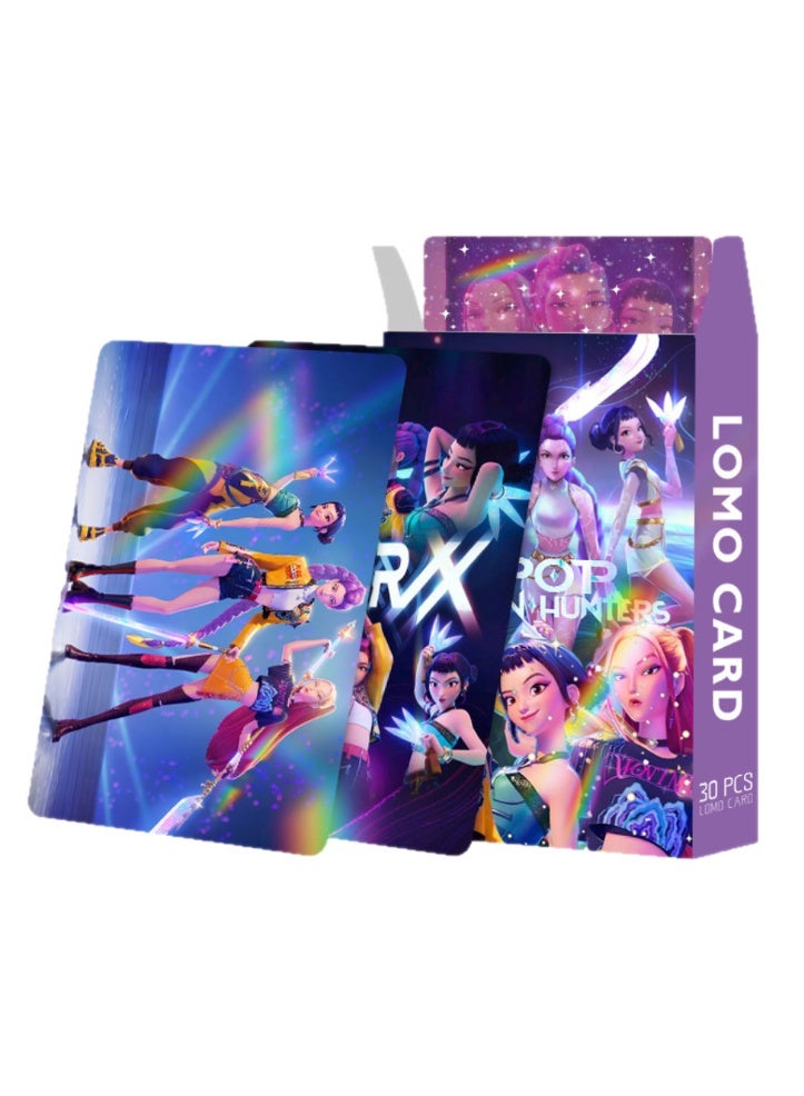 12 Sheets/Set KPop Demon Hunters Stickers and 50 Cps Laser Flash Card for Journal Handbook Anime Collection - Image 4